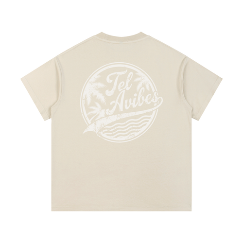 Tel Avibes Distressed Logo Vintage Wash T-Shirt