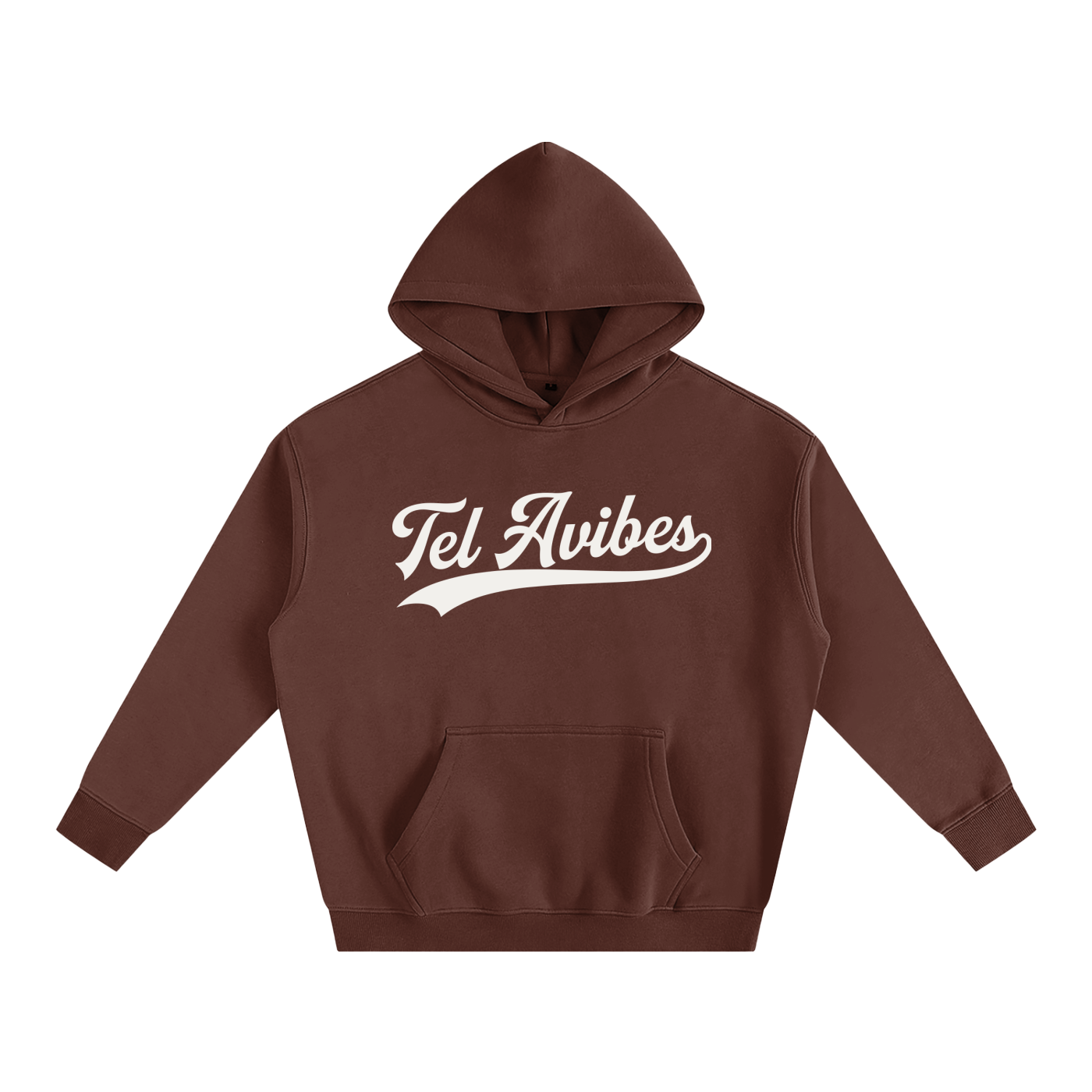 Tel Avibes Athletic Script Oversize Fleeced Hoodie