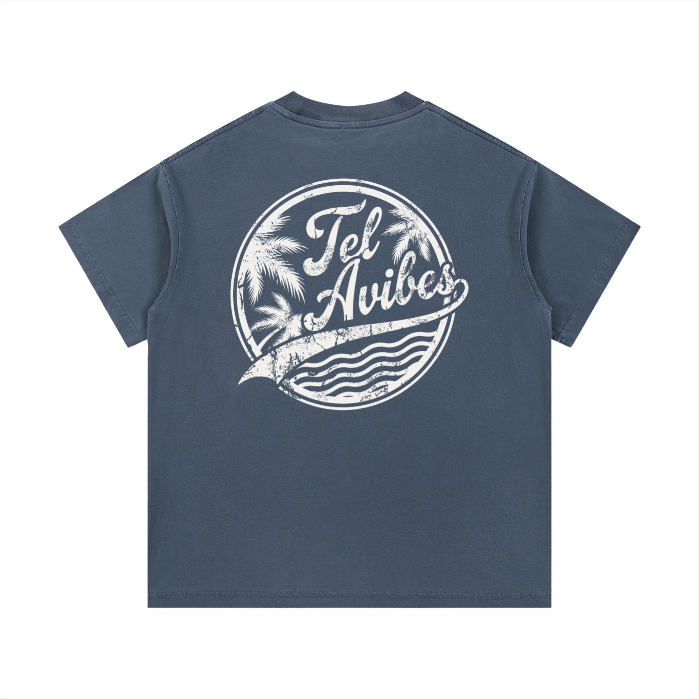 Tel Avibes Distressed Logo Vintage Wash T-Shirt