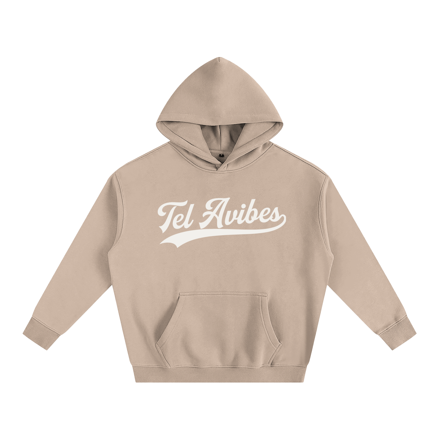 Tel Avibes Athletic Script Oversize Fleeced Hoodie