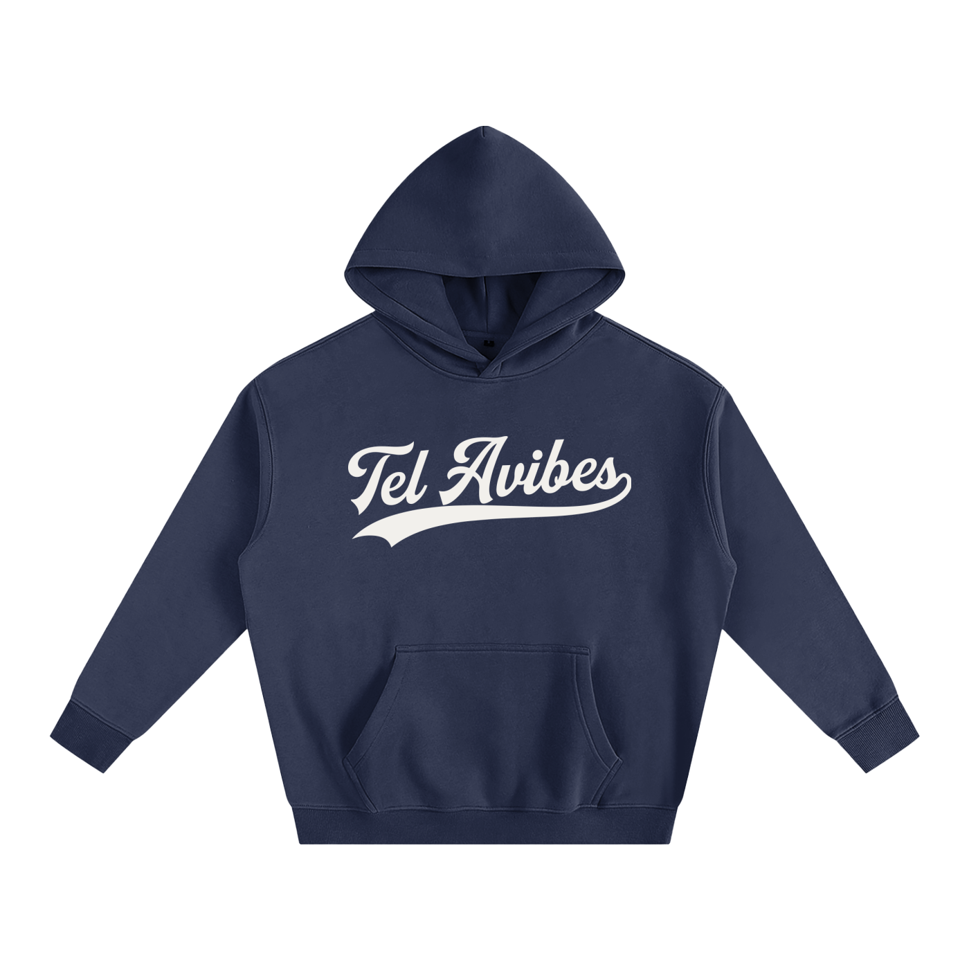 Tel Avibes Athletic Script Oversize Fleeced Hoodie