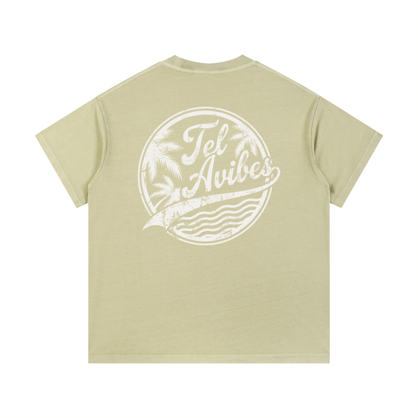 Tel Avibes Distressed Logo Vintage Wash T-Shirt
