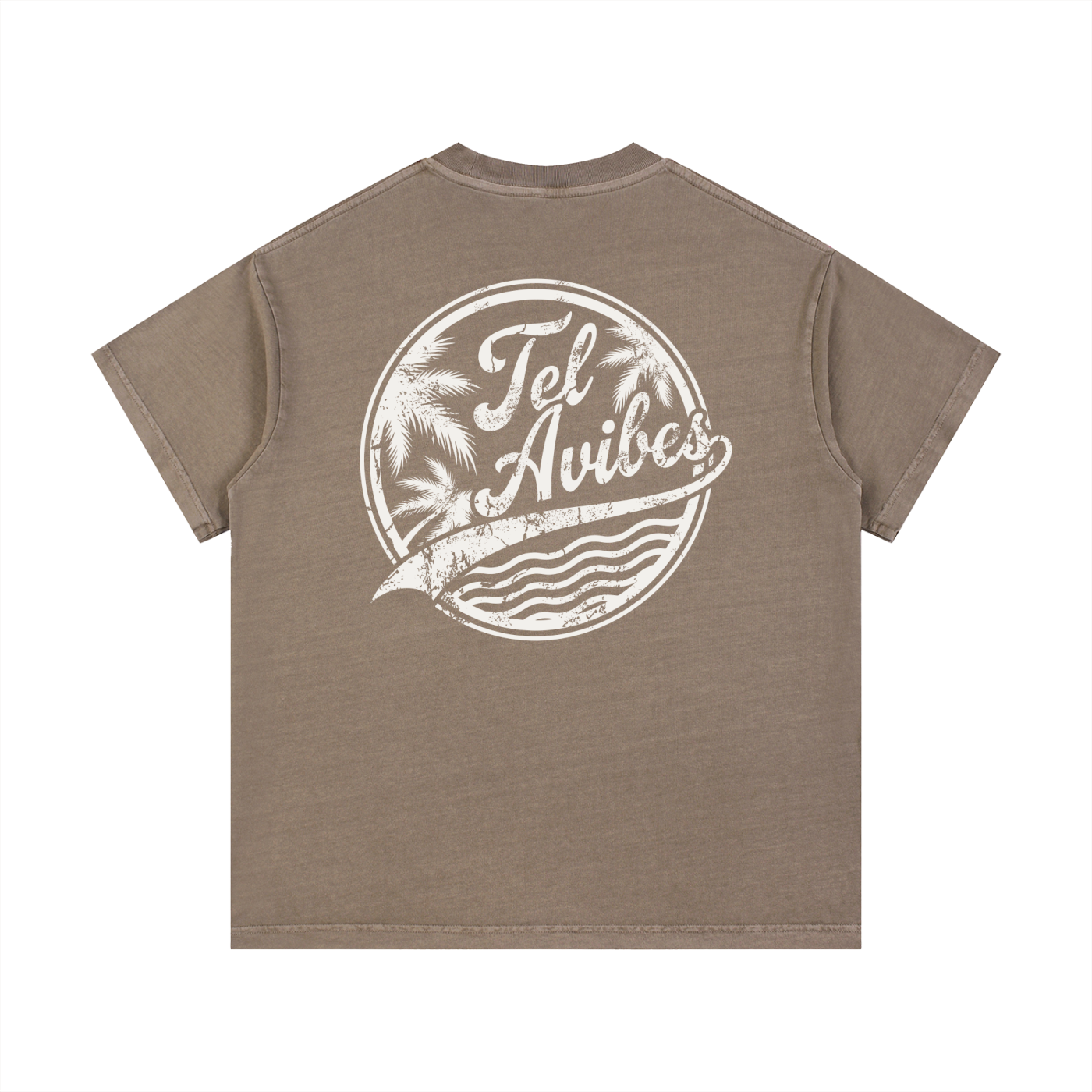 Tel Avibes Distressed Logo Vintage Wash T-Shirt