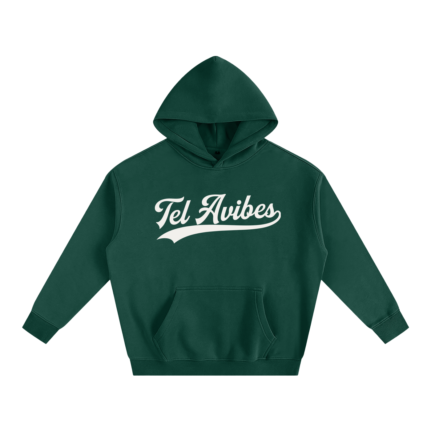 Tel Avibes Athletic Script Oversize Fleeced Hoodie