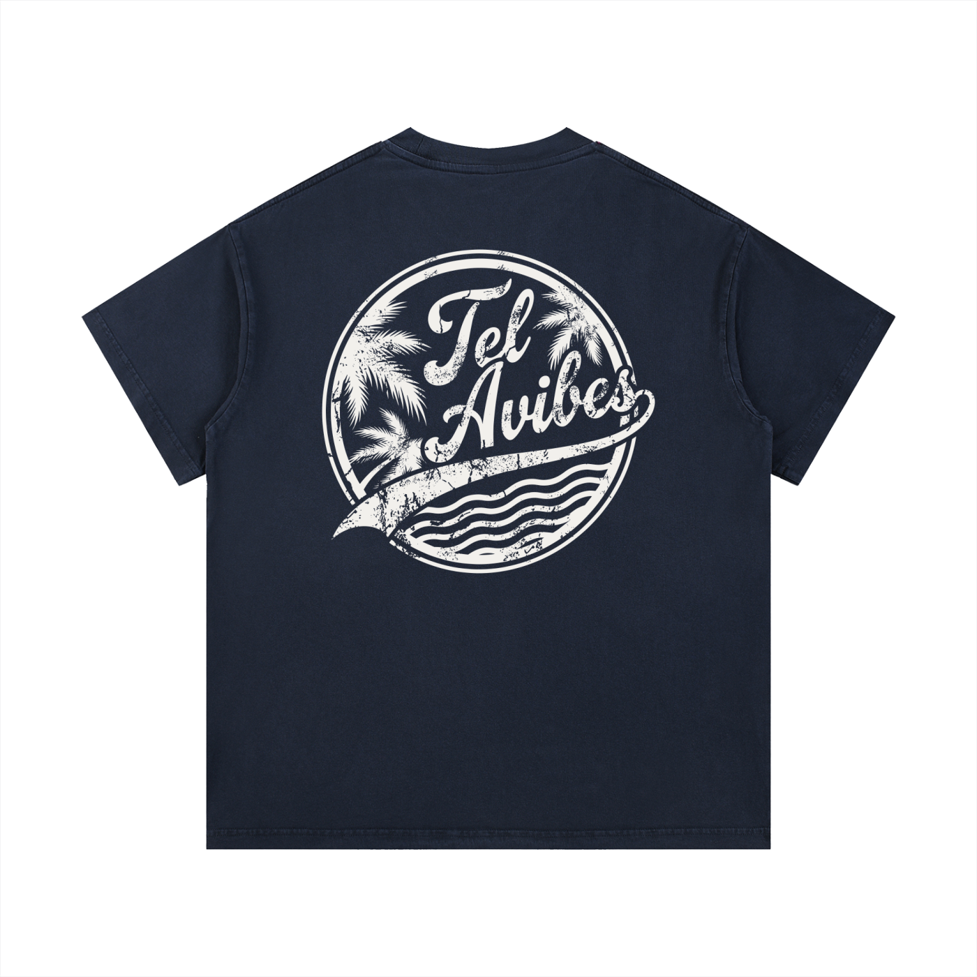 Tel Avibes Distressed Logo Vintage Wash T-Shirt