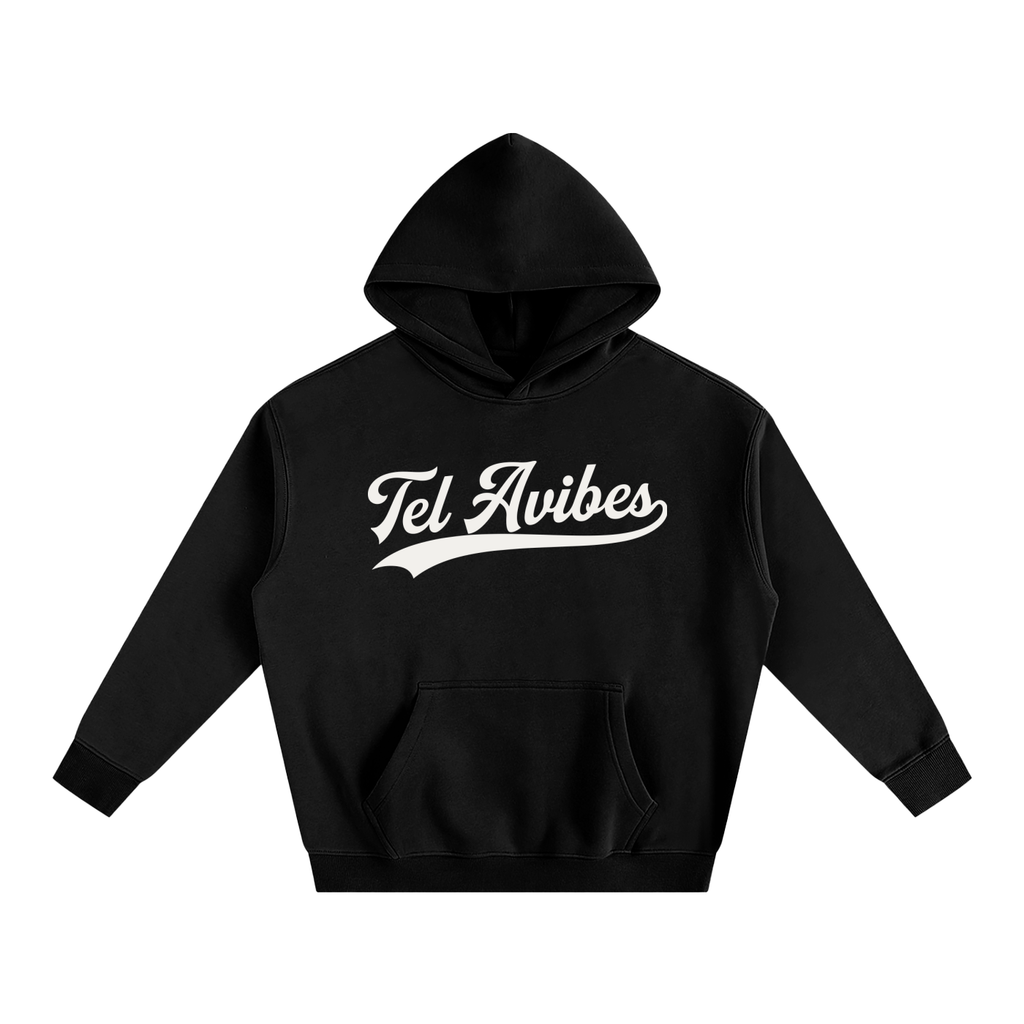 Tel Avibes Athletic Script Oversize Fleeced Hoodie
