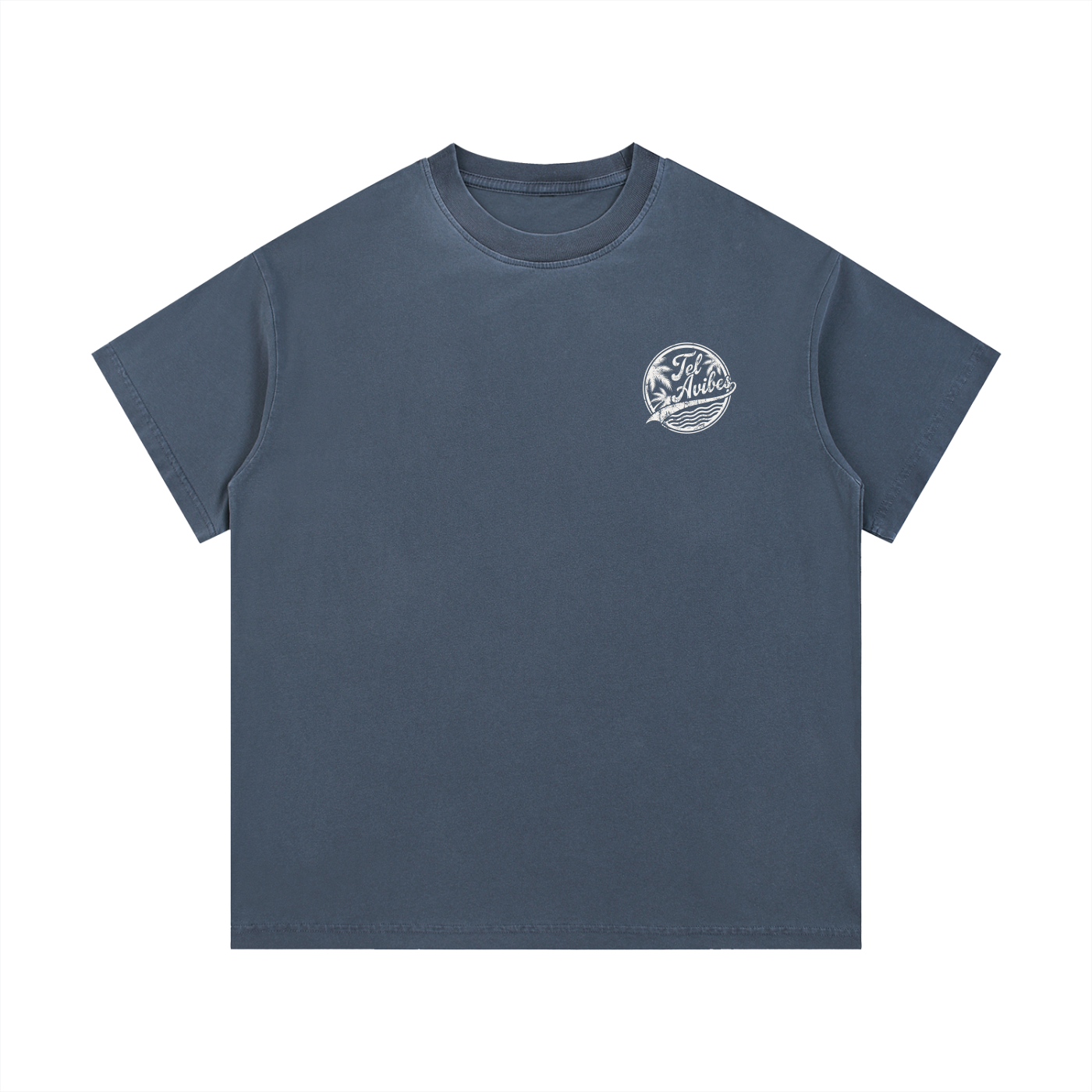 Tel Avibes Distressed Logo Vintage Wash T-Shirt