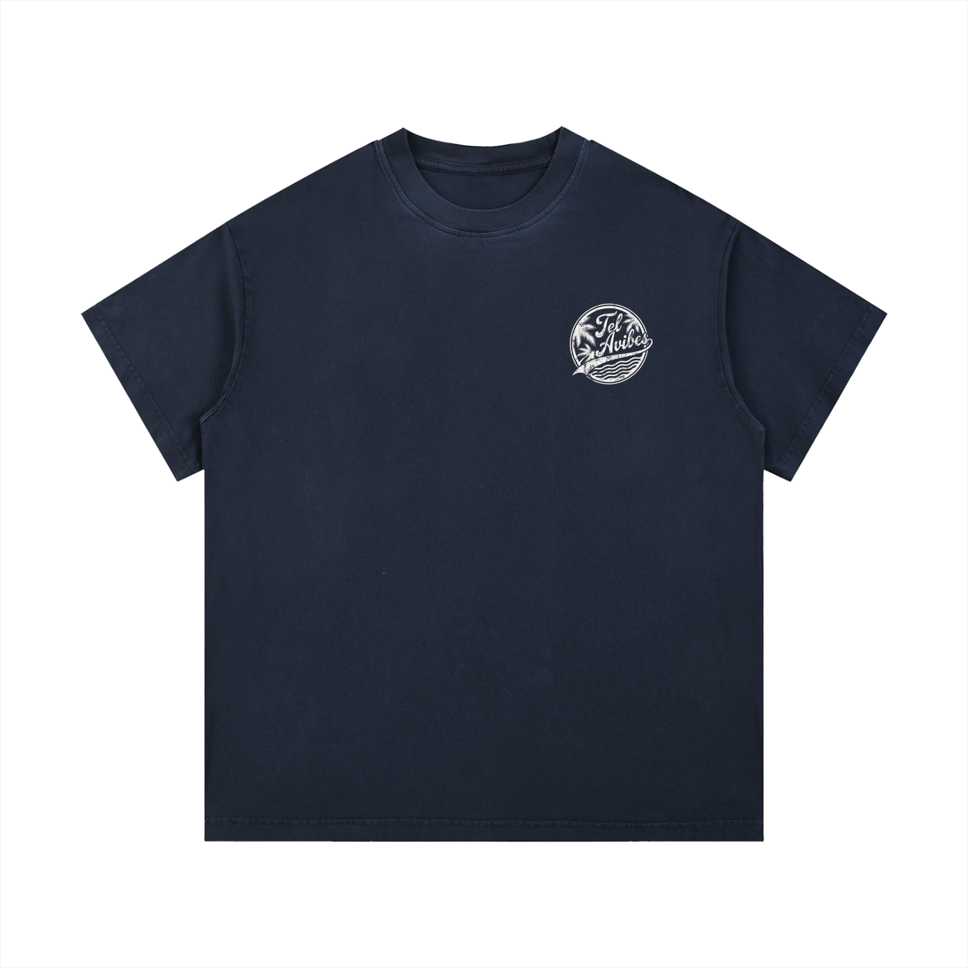 Tel Avibes Distressed Logo Vintage Wash T-Shirt