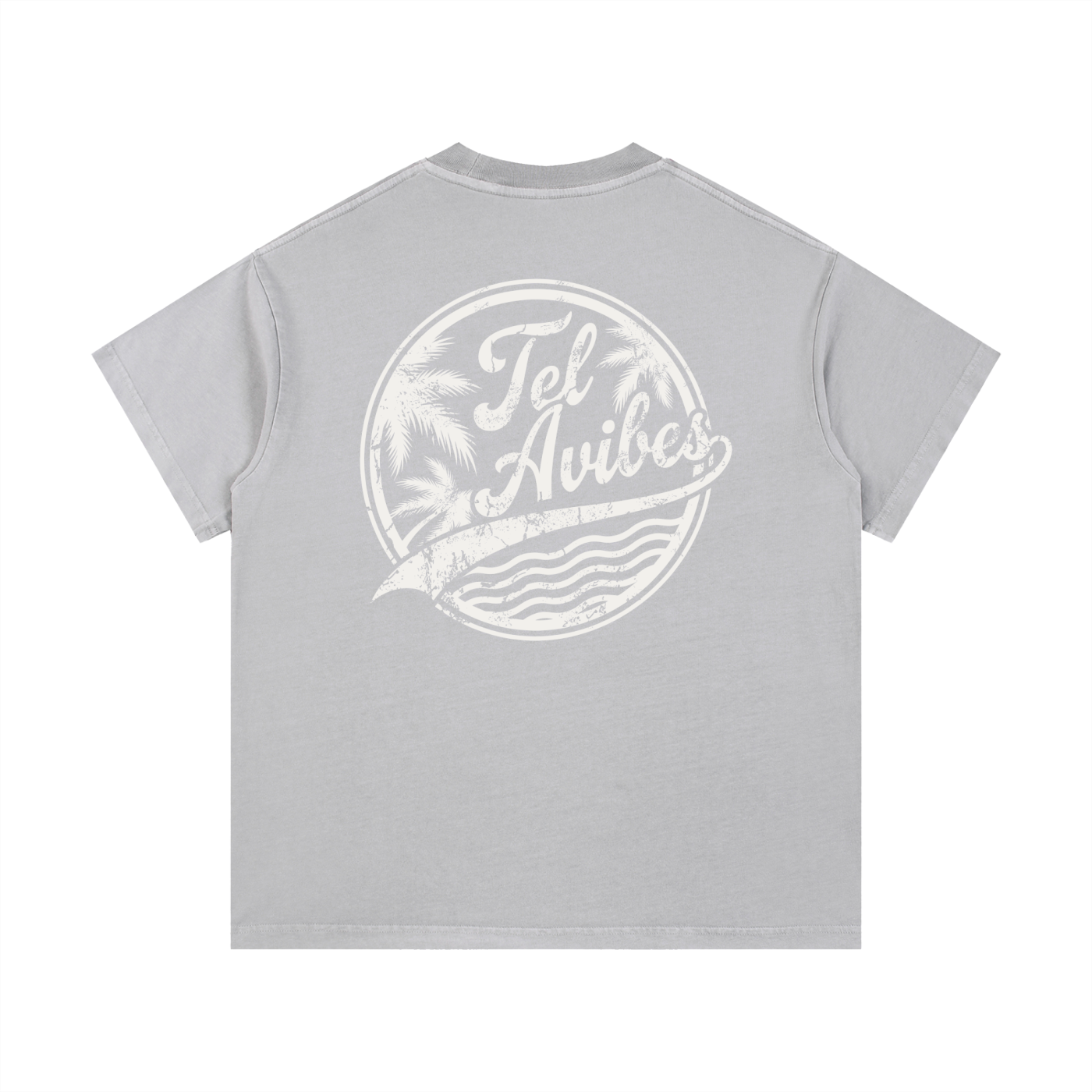 Tel Avibes Distressed Logo Vintage Wash T-Shirt